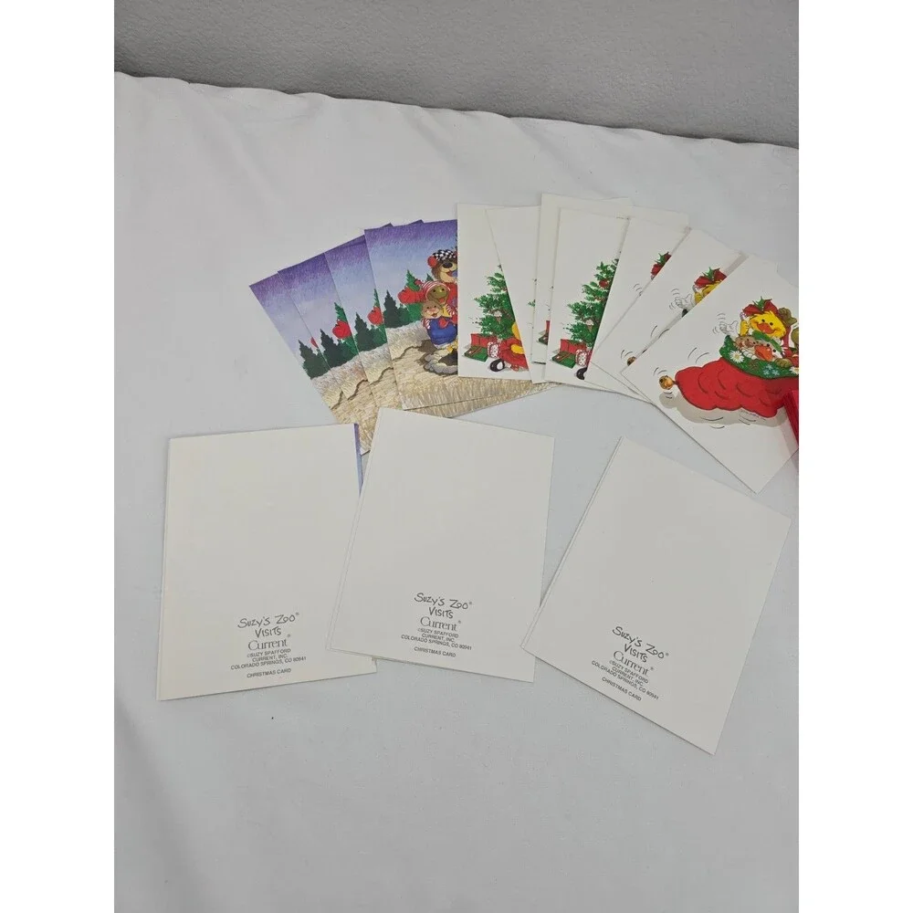 Vintage Suzy's Zoo Christmas Greeting Cards Boxed Set 14 cards/Envelopes